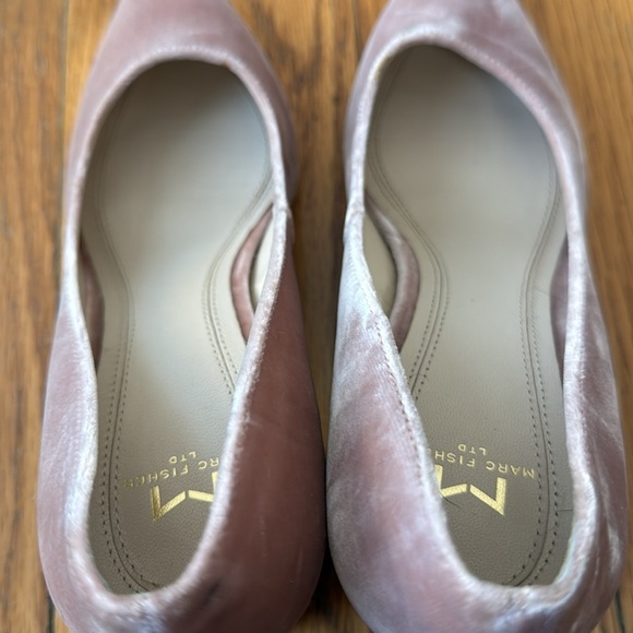 Women's Marc Fisher Zack Velvet & Glitter Pink Block Heel Pumps 7 - Picture 7 of 9